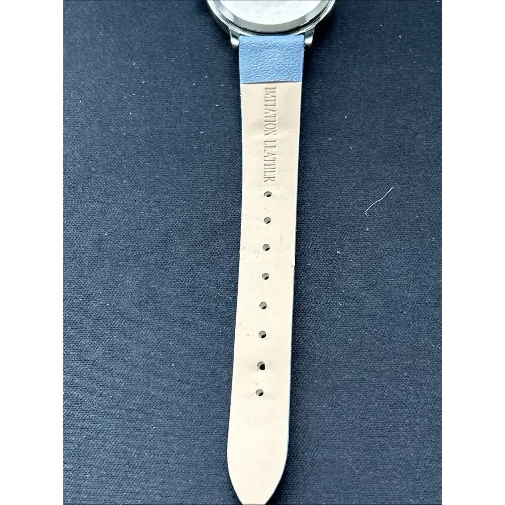 Silver Tone Blue Band Women’s Quartz Watch